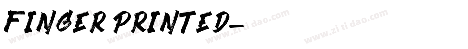 Finger Printed字体转换